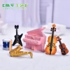 Micro-landscape resin ornaments, simulating Musical Instruments such as pianos and guitars, creative miniature desktop ornaments Specification image